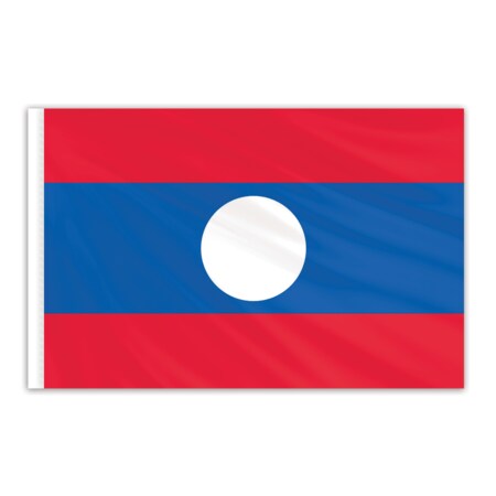 Laos Indoor Nylon Flag 2'x3'